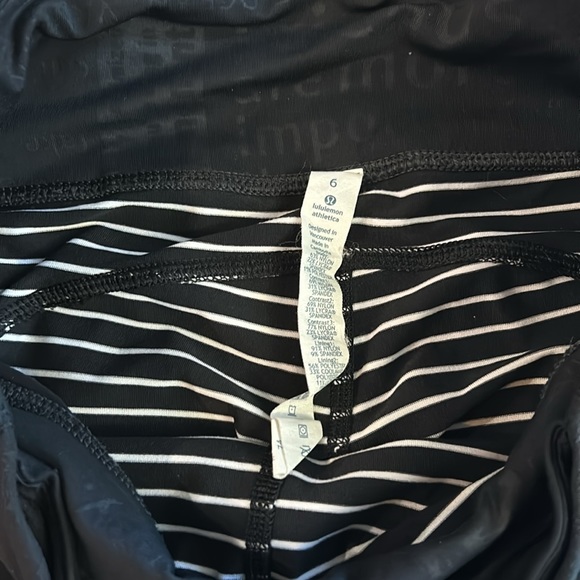 Striped Lululemon leggings, size 6 - Picture 2 of 4